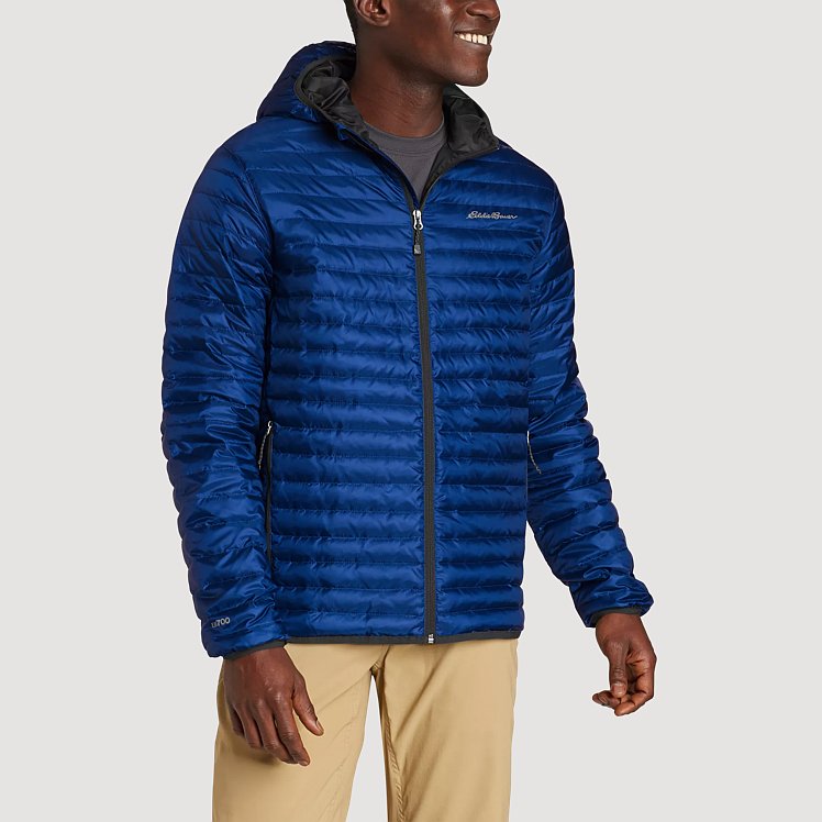 Men's Microlight Down Hooded Jacket Eddie Bauer Outlet