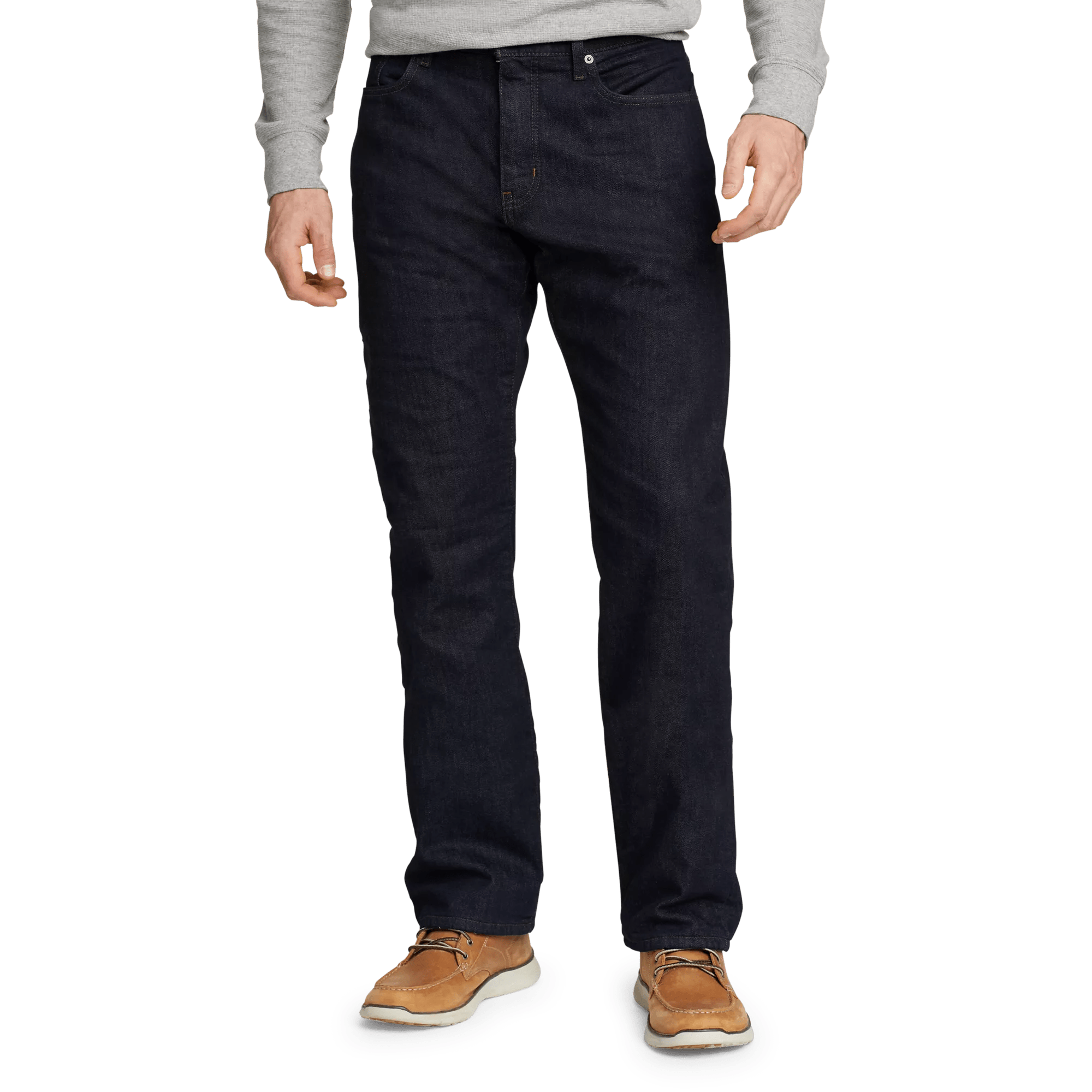 Fleece-Lined Flex Straight Jeans