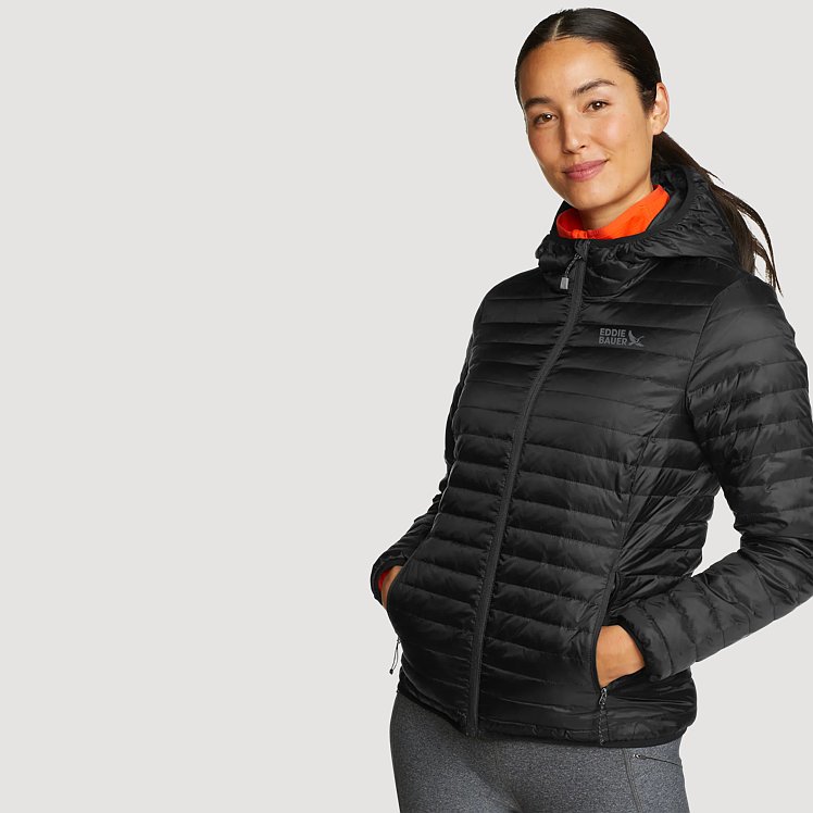 Women's Microlight Down Hooded Jacket Eddie Bauer