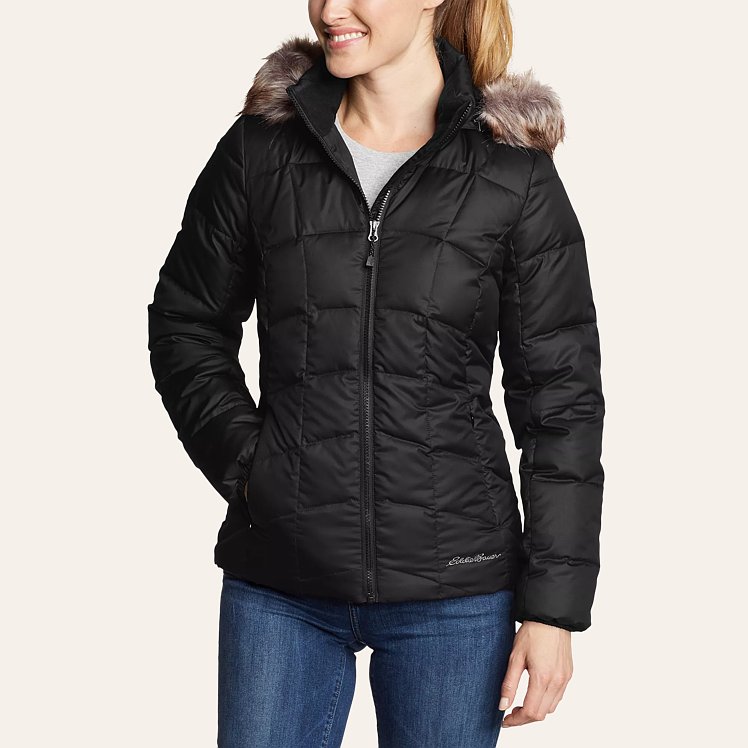 Eddie Bauer Women’s Black Hooded Jacket SIZE store L Large