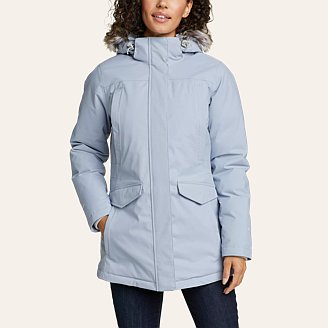 Womens Silver Lining Down Waterproof Rain Parka