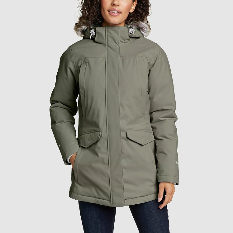 Women s Silver Lining Down Waterproof Rain Parka Eddie Bauer