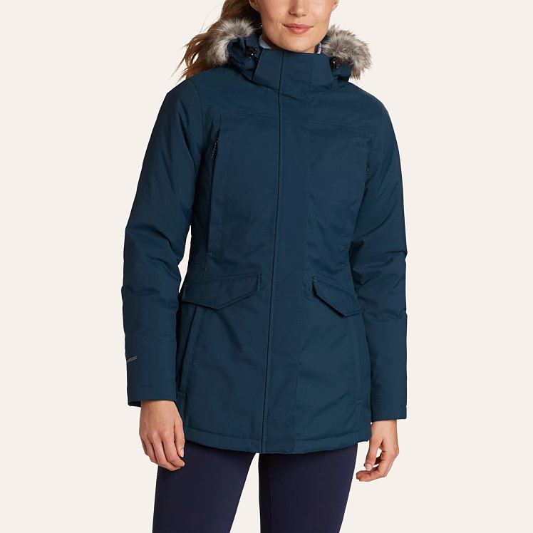 Women s Silver Lining Down Waterproof Rain Parka