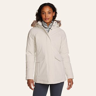 Womens Silver Lining Down Waterproof Rain Parka
