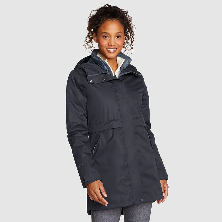 Women s Mountain Town 3 in 1 Down Waterproof Rain Parka Eddie Bauer