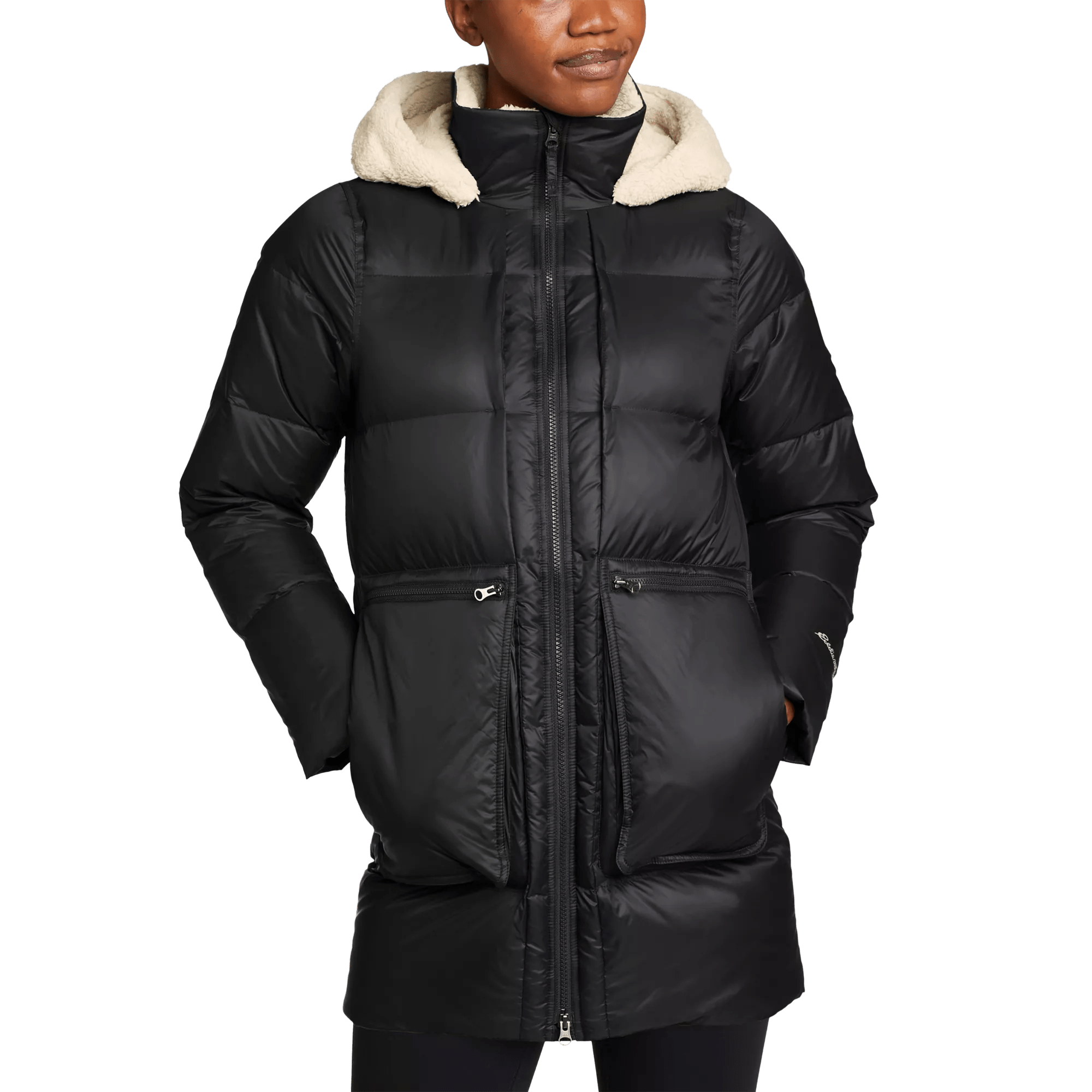 Eddie Bauer Women's Winter Coat Eastlake Down Parka Jacket - Black - Size M