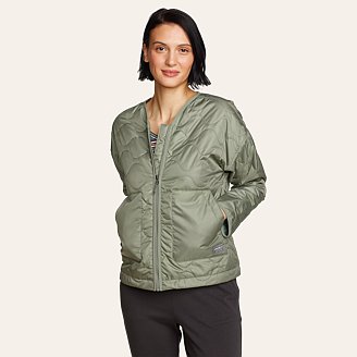 Eddie Bauer Women's Mendline Wading Waterproof Rain Jacket - Green Olive - Size M