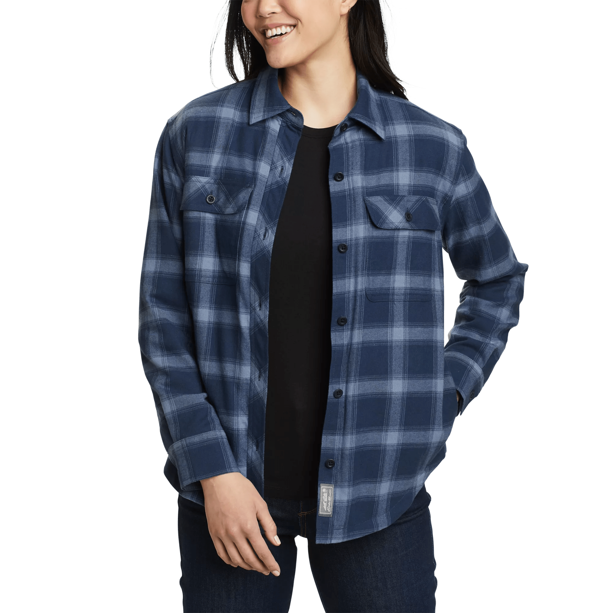 Faux Shearling-Lined Flannel Shirt Jacket