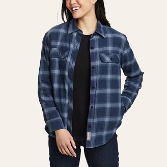 Eddie bauer lined flannel shirt best sale