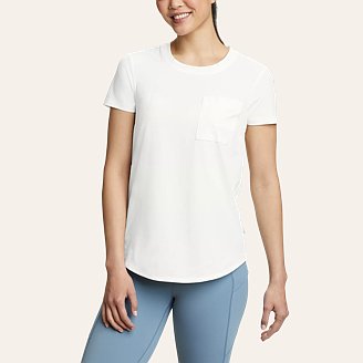 Compass White - Performance Women's Scoop-Neck