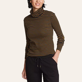 Women s Stine s Long sleeve Turtleneck Stripe Eddie Bauer