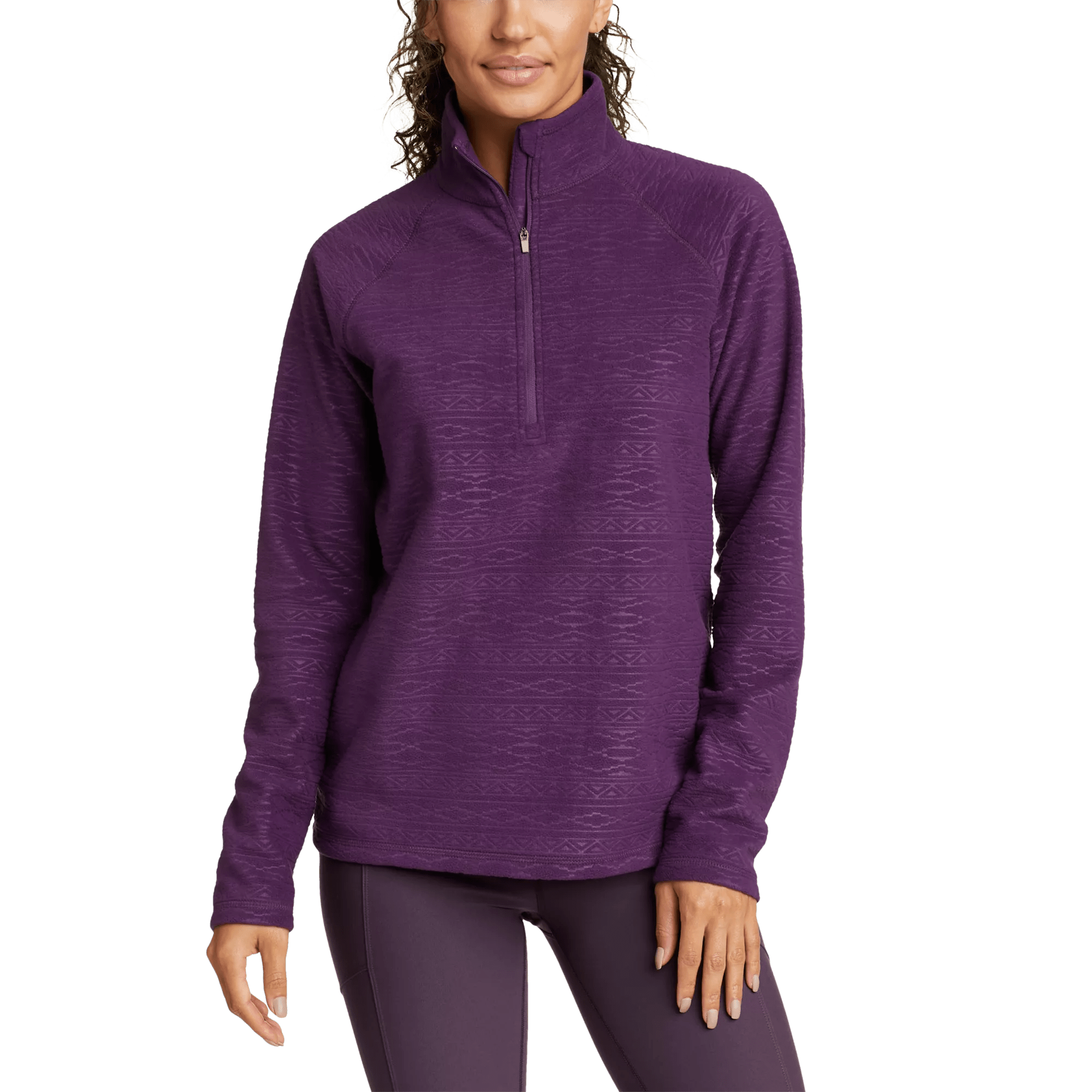 Fast Fleece Raglan-Sleeve 1/4-Zip - Print