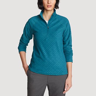 Image of Women's Fast Fleece Raglan-Sleeve 1/4-Zip - Print
