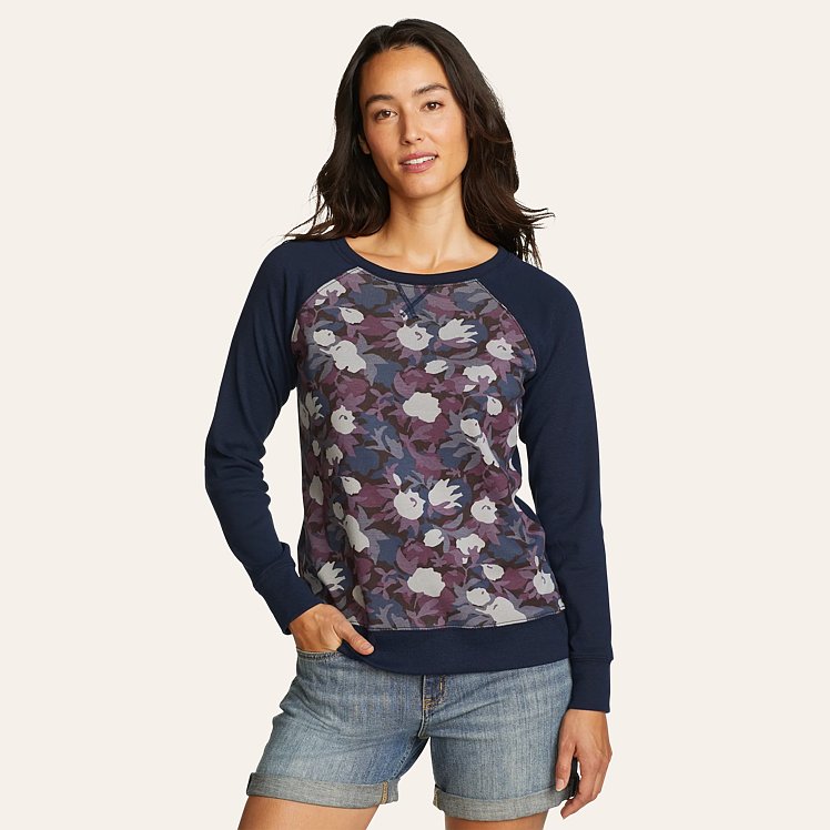 Floral print sweatshirt womens deals