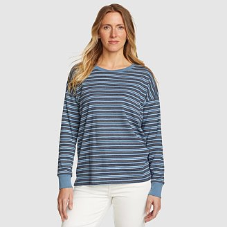 Women's Long-Sleeve Crewneck Favorite T-Shirt - Stripe