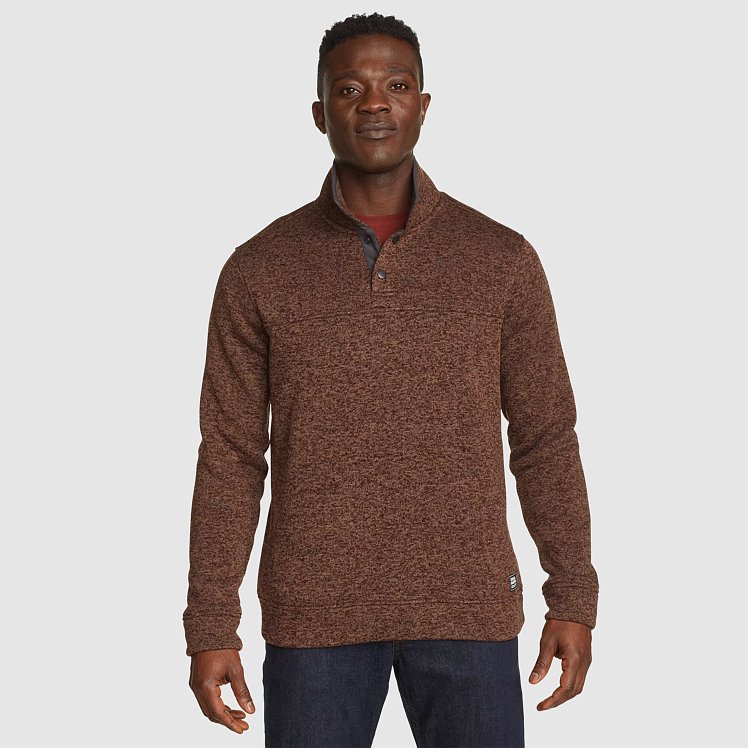 Eddie bauer radiator fleece snap front pullover sale