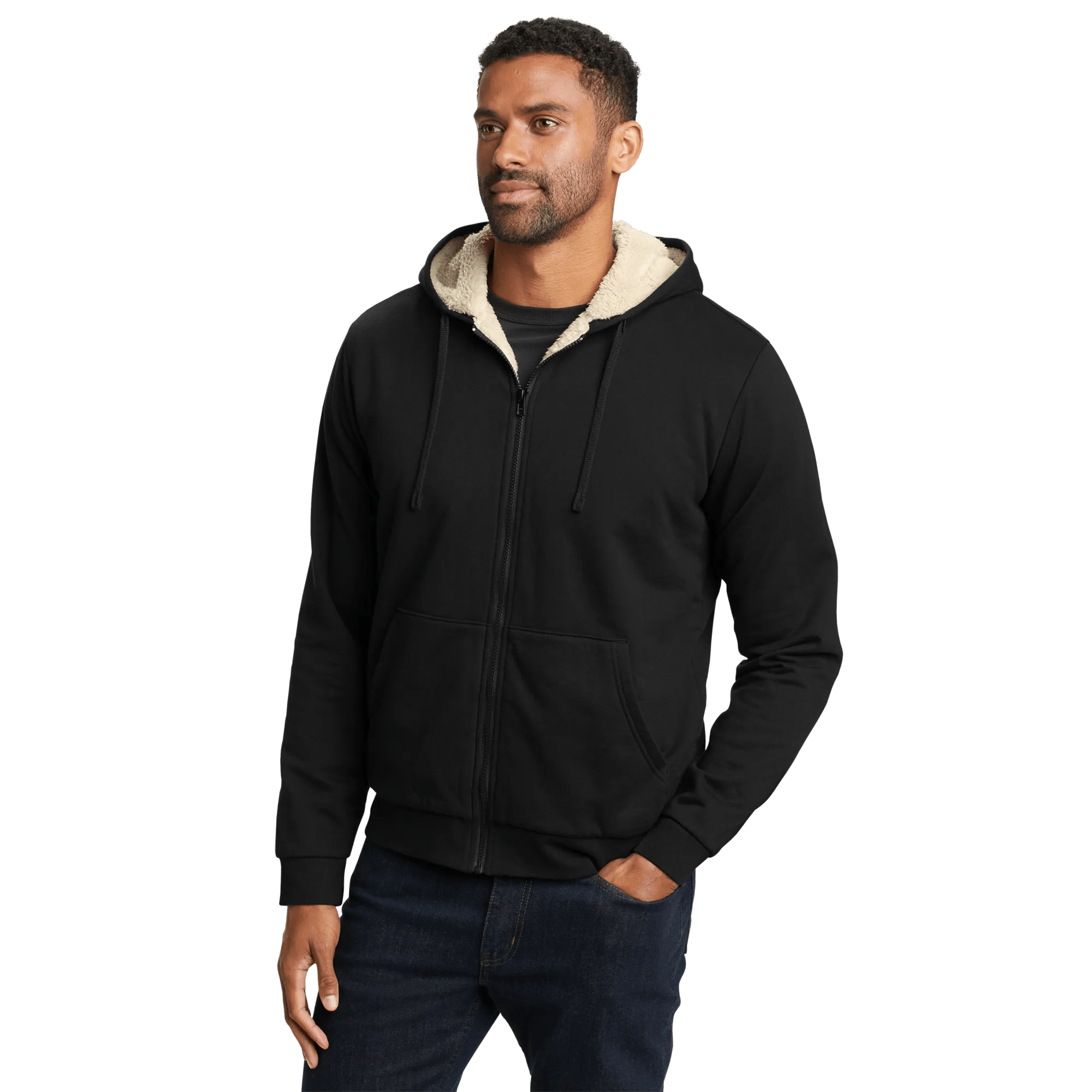 Everyday Fleece Full-Zip Faux Shearling-Lined Hoodie