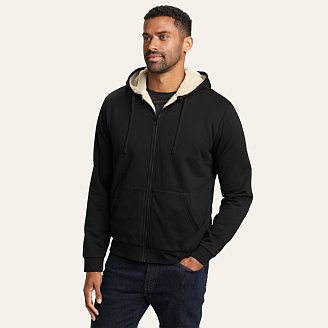 Image of Men's Everyday Fleece Full-Zip Faux Shearling-Lined Hoodie