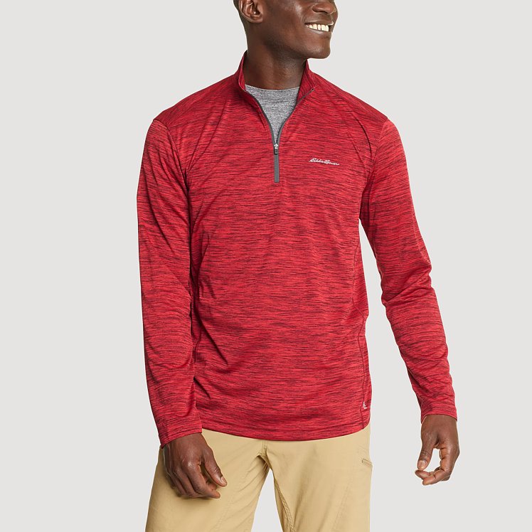 激美品AXXECLASSICBOHEMIAN HYBRIDU-ZIP4x3 Men's Hyoh Long-sleeve 1/4-zip | Eddie Bauer