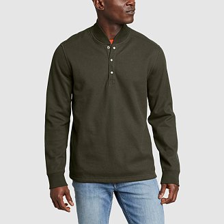 Men's Faux Shearling-Lined Thermal Henley