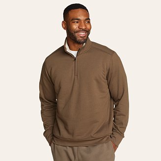 Image of Men's Everyday Faux-Shearling-Lined 1/4-Zip