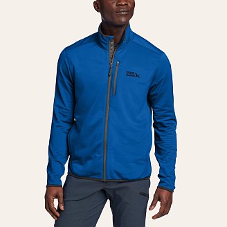 Eddie Bauer Men's Cascadia Fleece FZ, Storm at  Men's