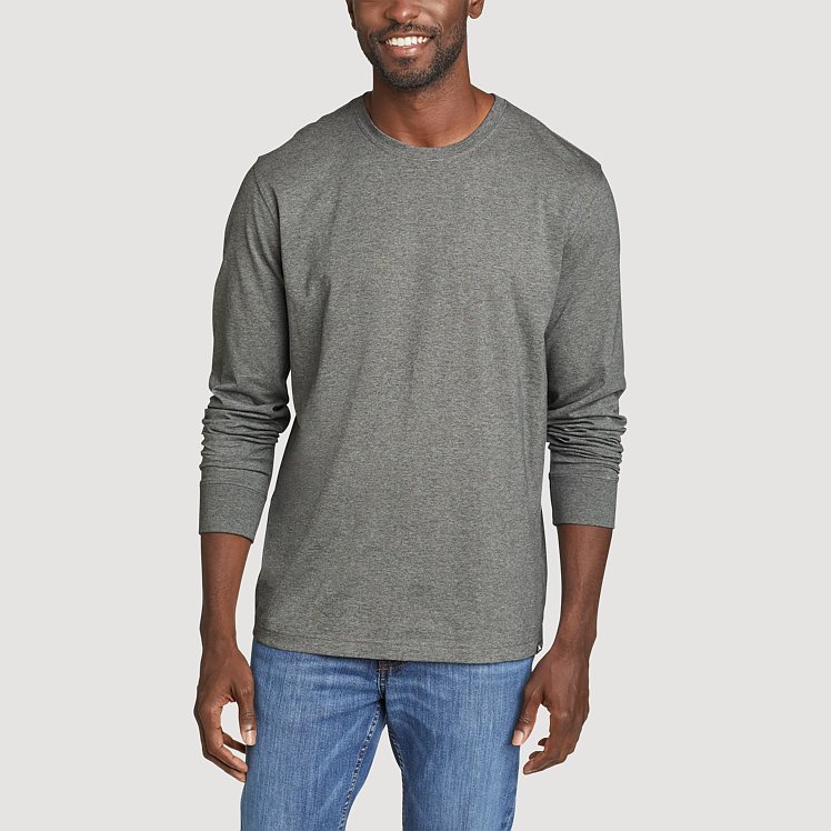 鶏舎 / WASHED HEAVY WEIGHT LONG SLEEVE Men's Oversized Cotton T-Shirts Crew Neck Heavyweight