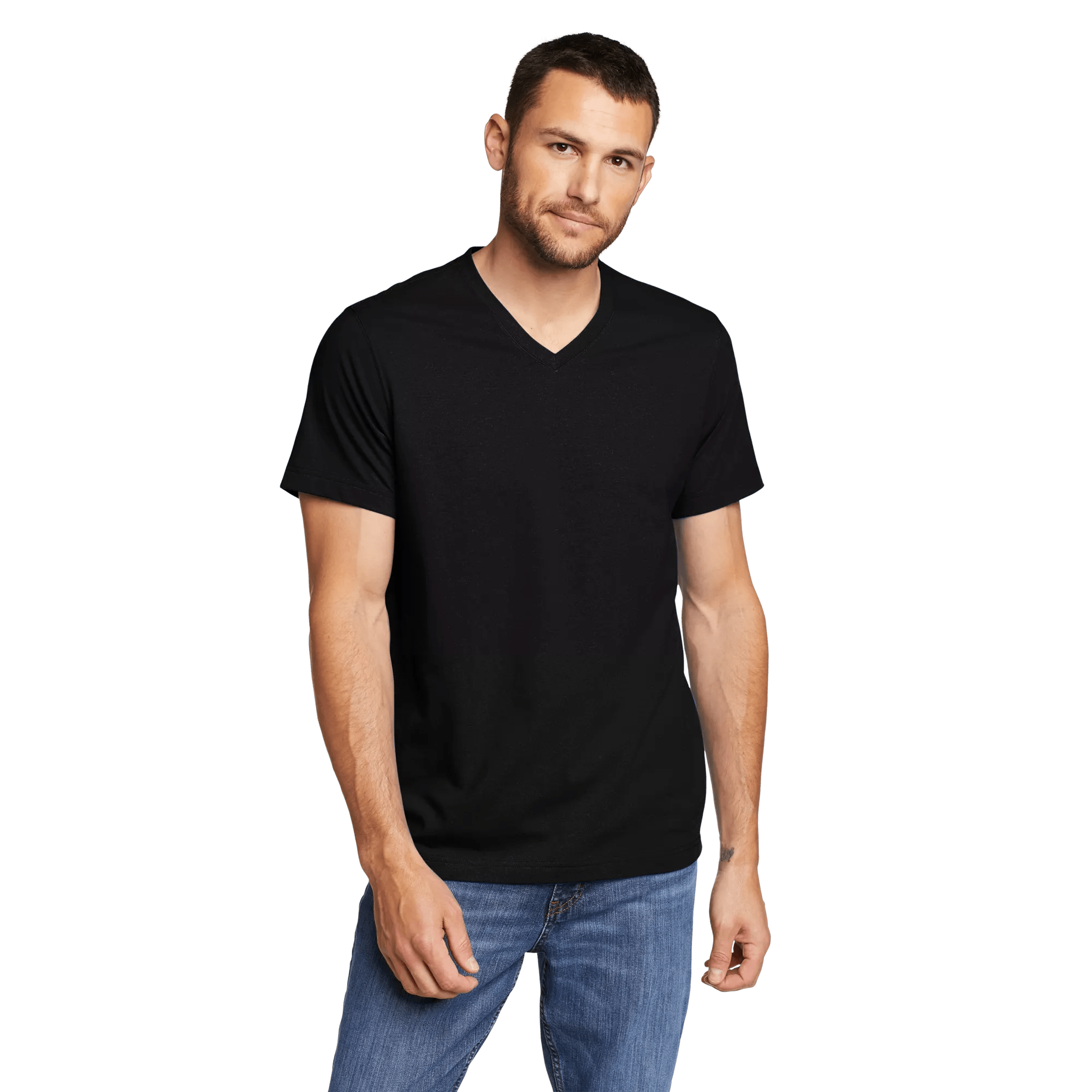 Legend Wash Classic Short-Sleeve 100% Cotton V-Neck T-Shirt