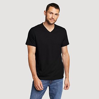 Image of Men's Legend Wash Classic Short-Sleeve 100&#37; Cotton V-Neck T-Shirt