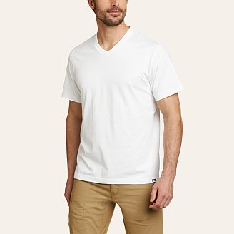 Eddie Bauer Men's Legend Wash 100% Cotton Short-Sleeve Classic T-Shirt L  White