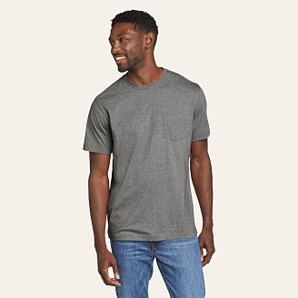 Eddie Bauer Men's Classic Wash 100% Cotton Short-Sleeve V-Neck T-Shirt - Midnight Navy - Size M