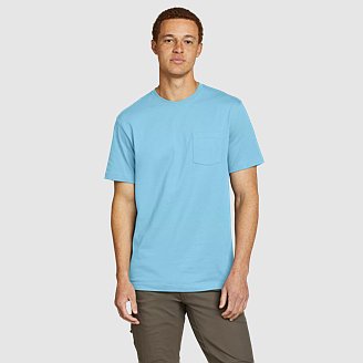 Eddie Bauer Men's Legend Wash Classic Short-Sleeve 100% Cotton Pocket T- Shirt