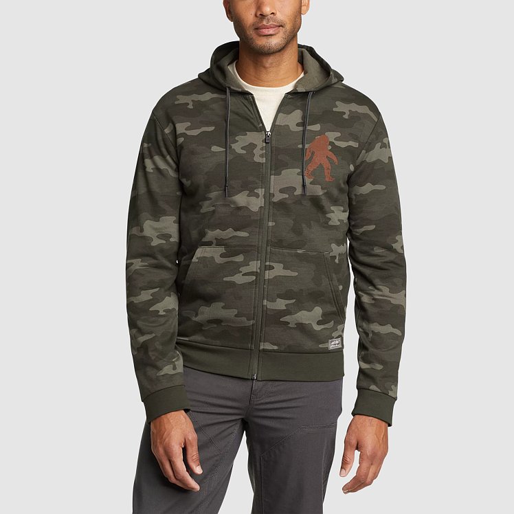 Everyday Full zip Fleece Hoodie Camo Eddie Bauer