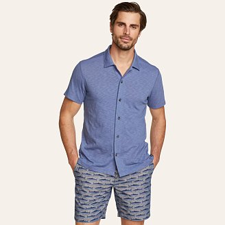 Image of Men's Getaway Slub Button-Down Shirt