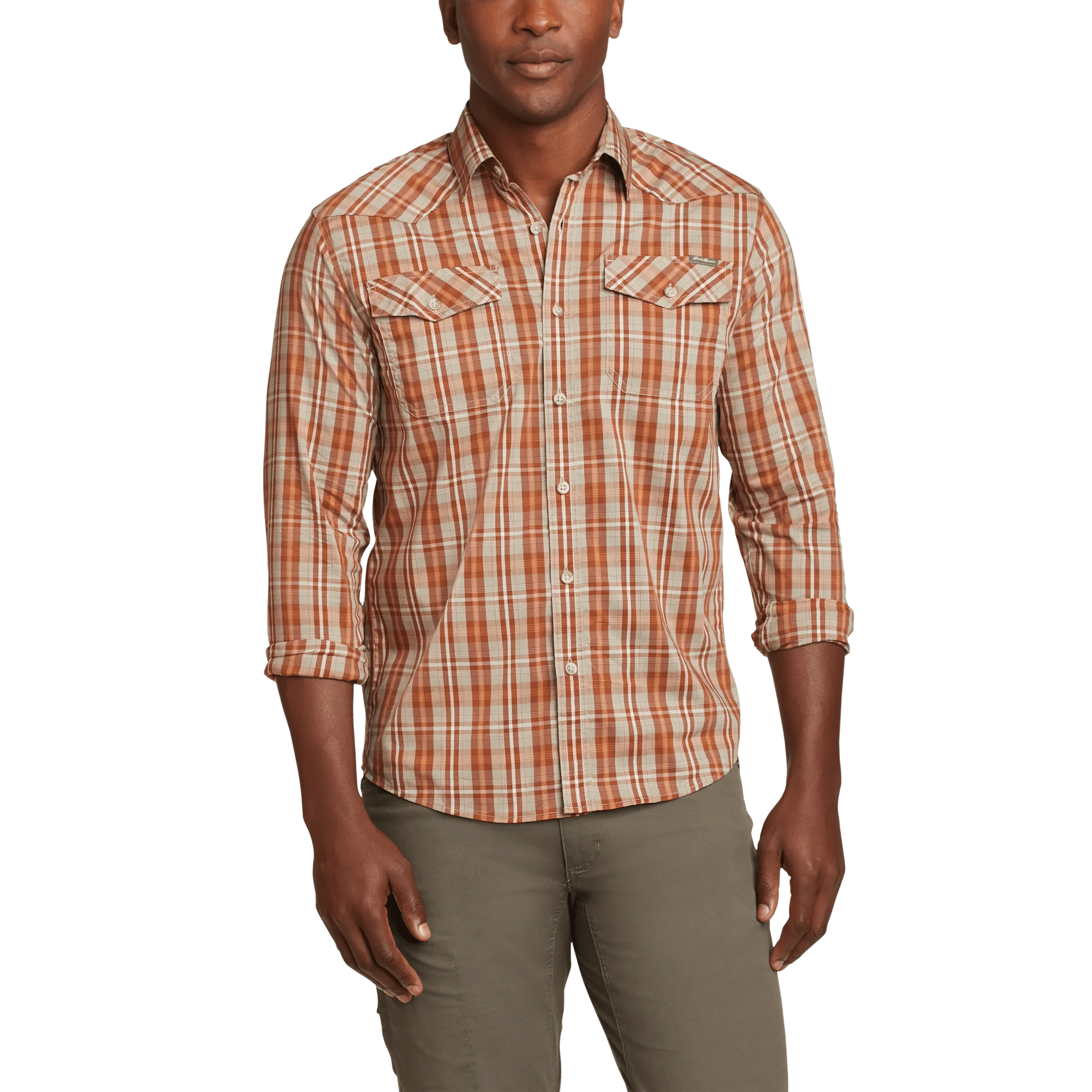 men's eddie bauer stretch flannel button down shirt