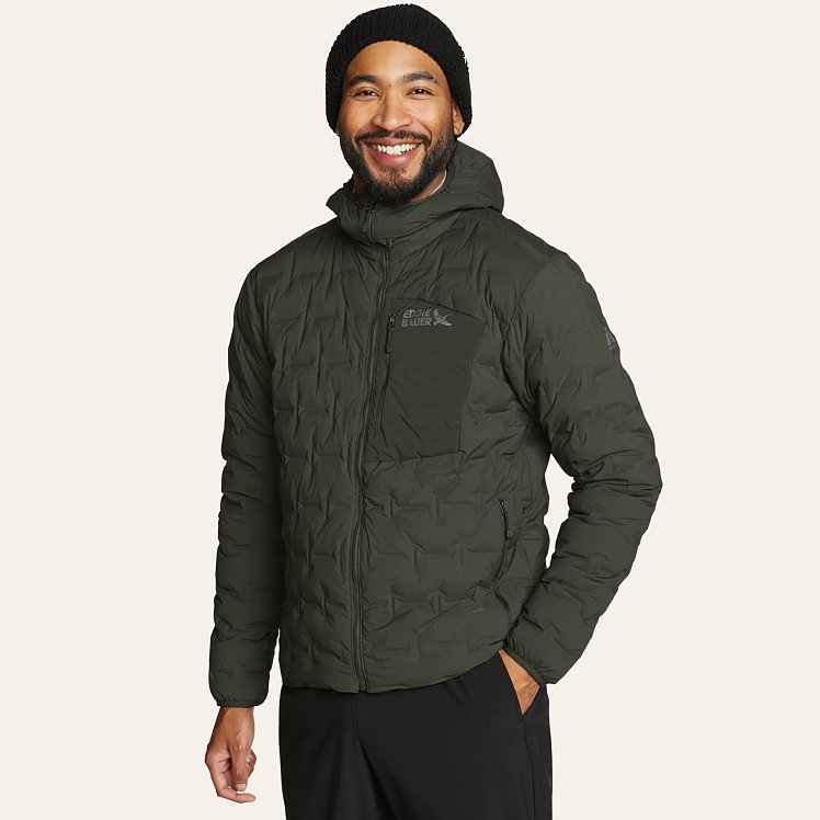 Men s Microtherm Freefuse Stretch Down Hooded Jacket Eddie Bauer