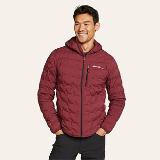 Mens MicroTherm FreeFuse Stretch Down Hooded Jacket