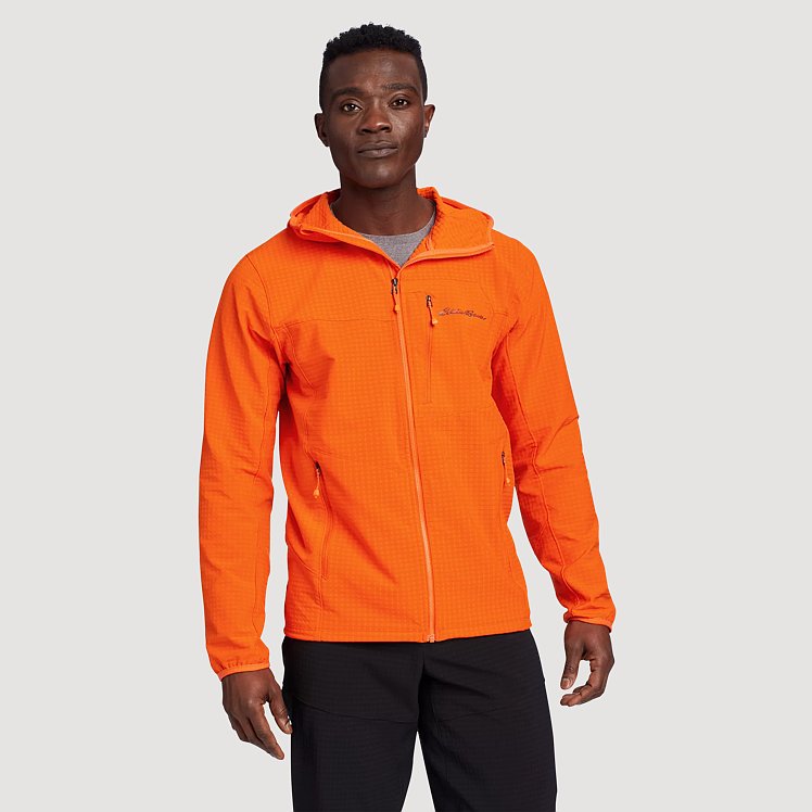 Men's Sandstone Backbone Grid Hoodie Eddie Bauer