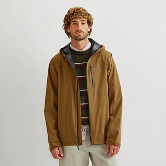 Image of Men's Cloud Cap Waterproof Stretch Hooded Rain Jacket