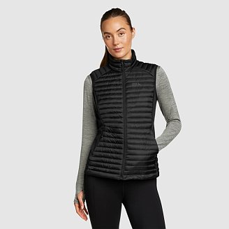 Eddie Bauer® - Ladies Fleece Vest (Black) - SugarCreek Gear