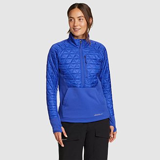 EDDIE BAUER / S / Women's 360 Polar Fleece & Nylon Full Zip Mid