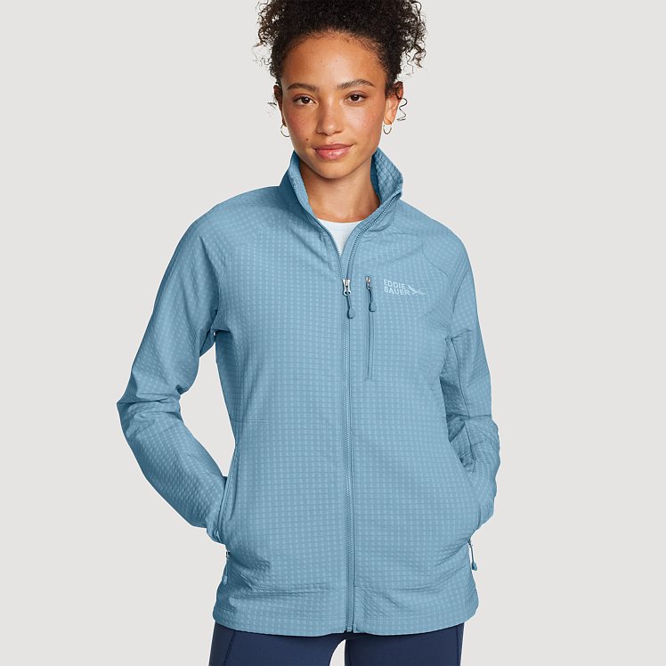 Women's Sandstone Backbone Grid Shell Jacket | Eddie Bauer