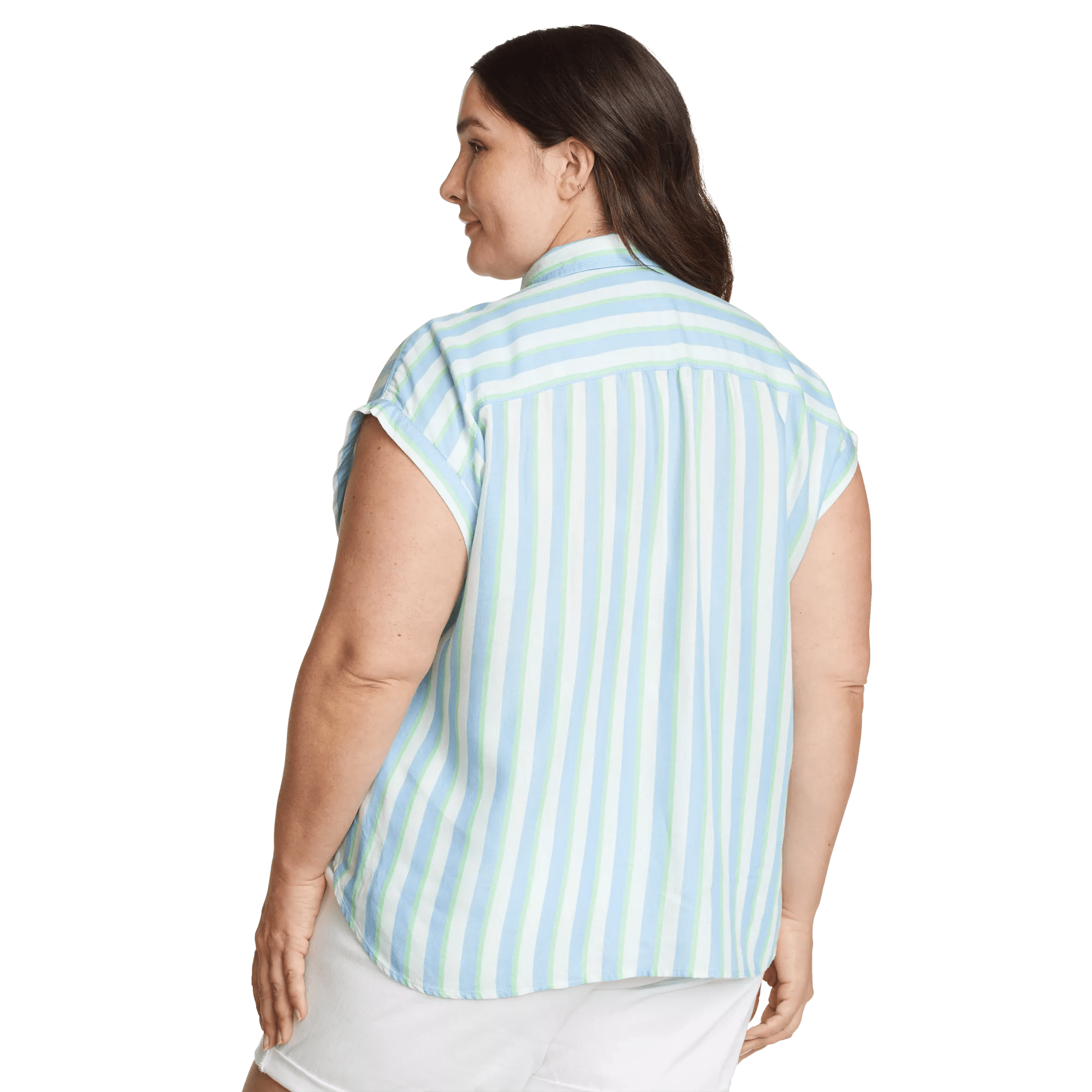 Tranquil Short-Sleeve Shirred Shirt - Pattern