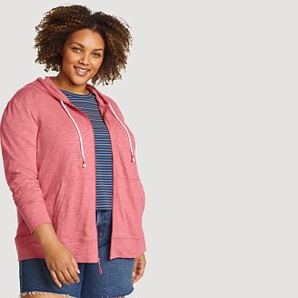 Womens Legend Wash Slub Full-Zip Hoodie