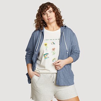 Womens Legend Wash Slub Full-Zip Hoodie