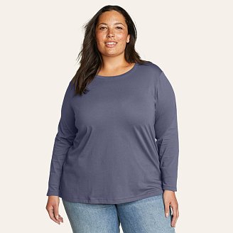 Womens Everyday Essentials Long-Sleeve Crewneck