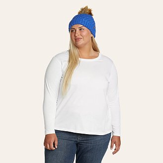 Womens Everyday Essentials Long-Sleeve Crewneck