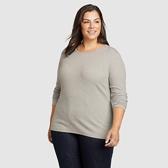 Women's Essentials Ribbed Crew Long-Sleeve Shirt