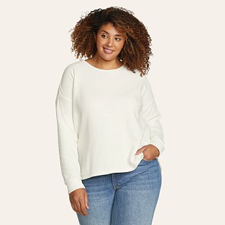 Women's Freeland Textured Cotton Crewneck