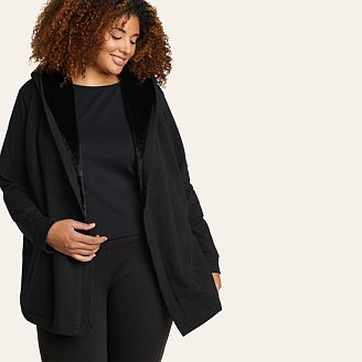 Womens Cabin Faux Fur Wrap